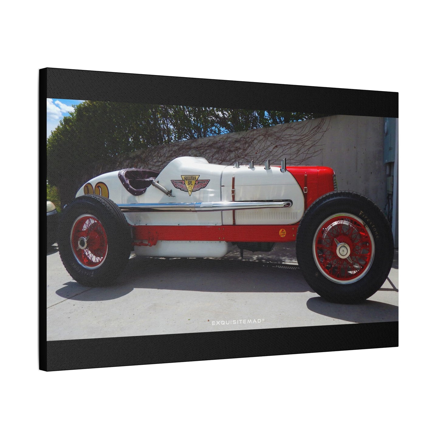 EXQUISITEMAD CLASSIC RACE CAR Satin Canvas, Stretched