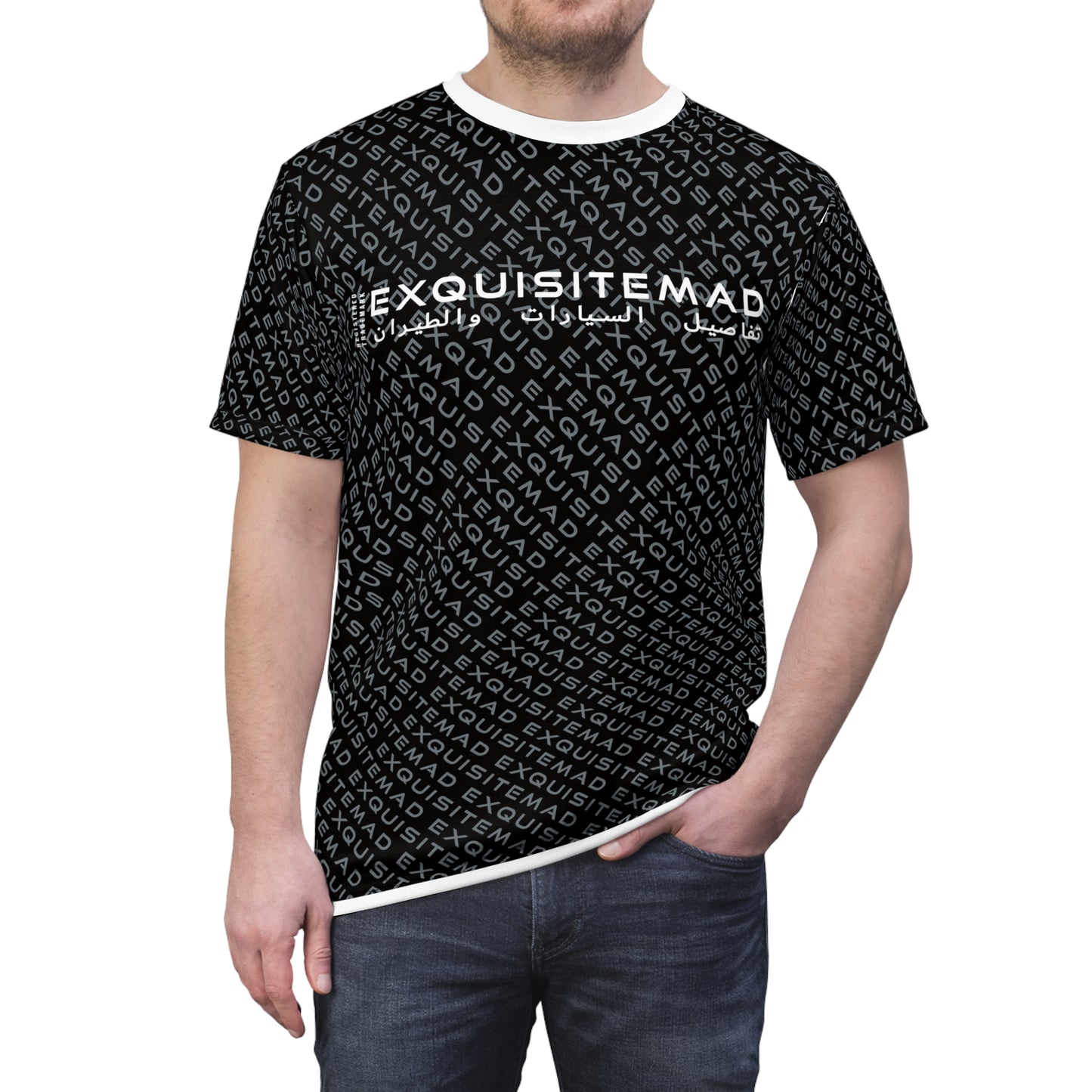 EXQUISITEMAD Signature Monogram Unisex Cut & Sew Tee (AOP)