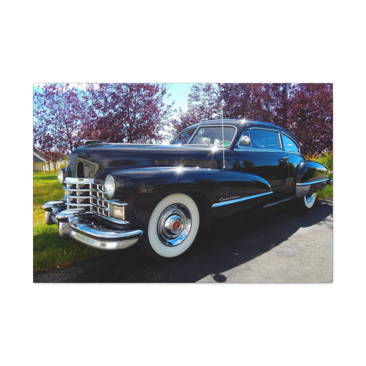 EXQUISITEMAD Classic Antique Cadillac  Satin Canvas, Stretched