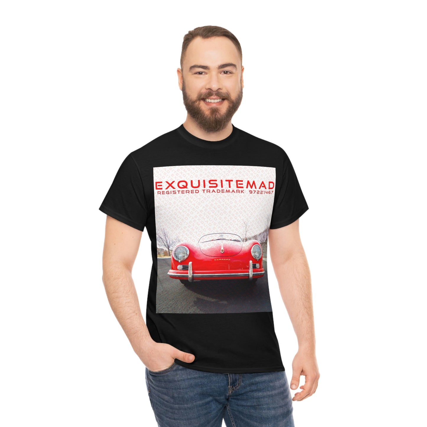 EXQUISITEMAD  Trademark - Classic Porsche Speedster T-Shirt Unisex Heavy Cotton Tee