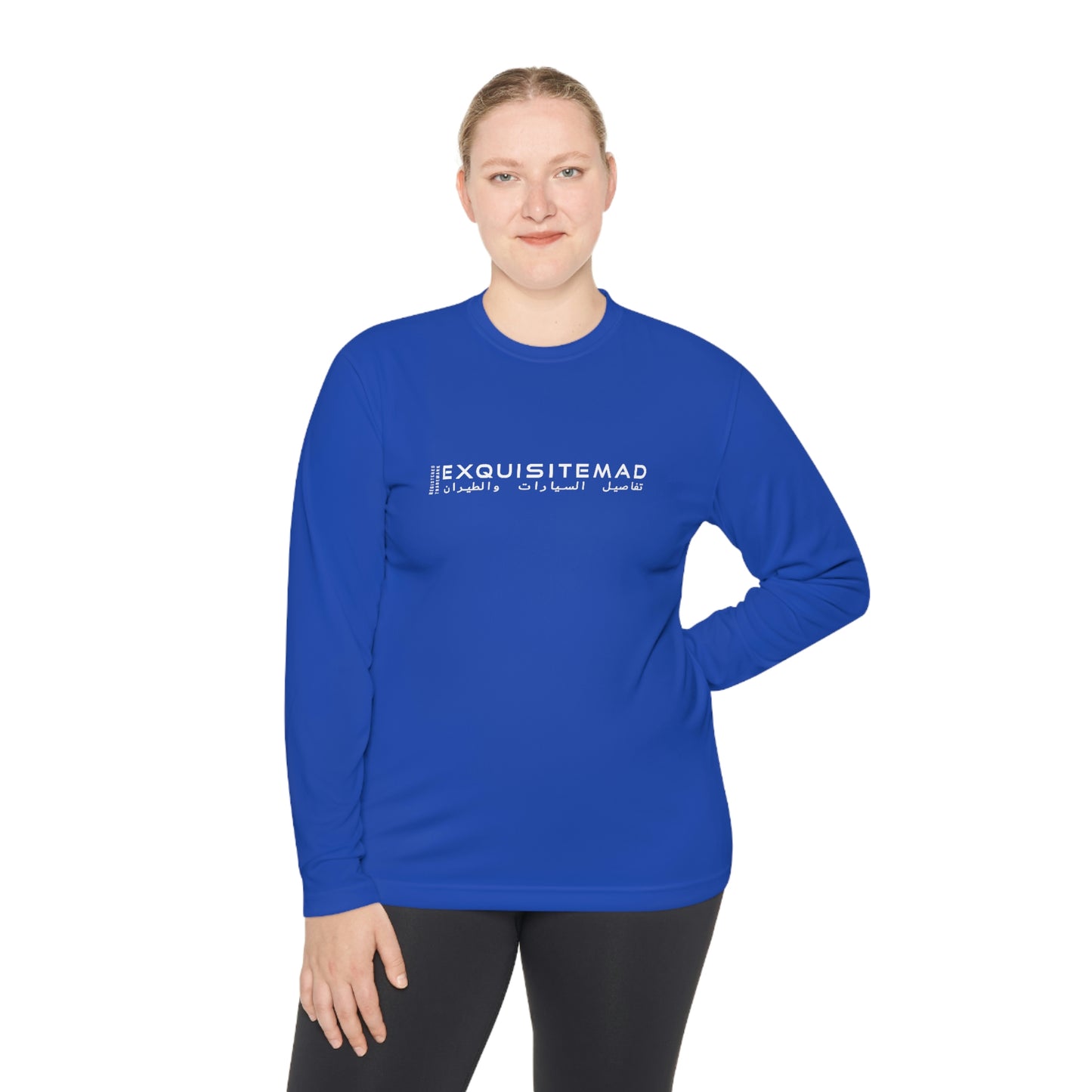 EXQUISITEMAD ARABIC LOGO trademark Unisex Lightweight Long Sleeve Tee