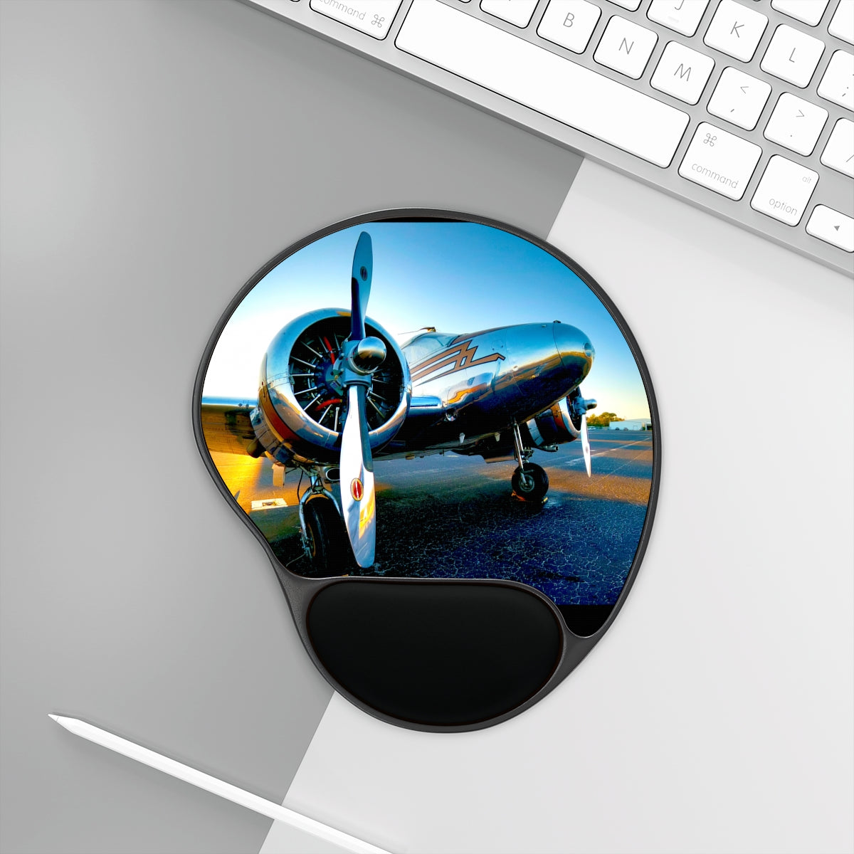 EXQUISITEMAD Airplane Mouse Pad With Wrist Rest