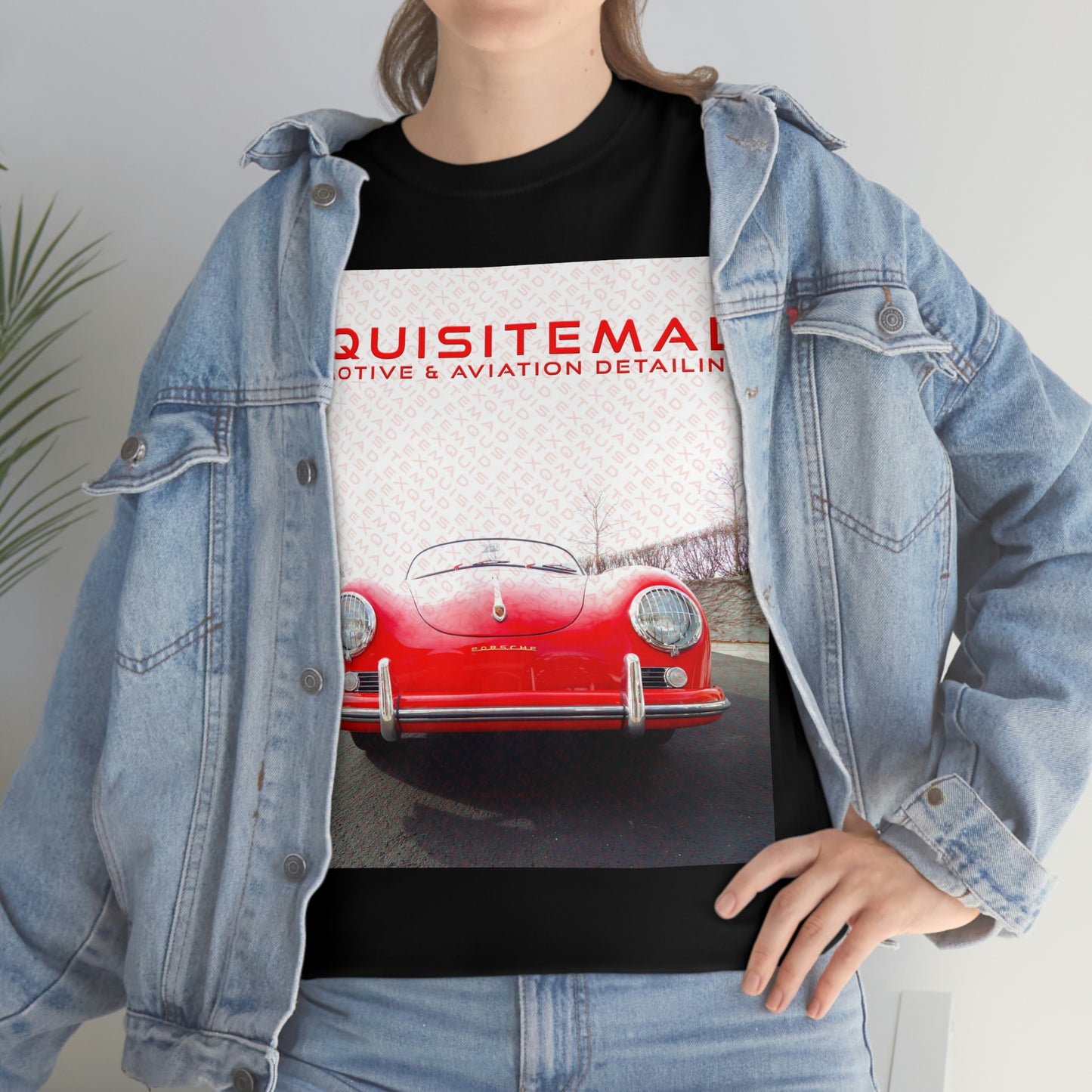 EXQUISITEMAD auto & aviation detailing logo overlay shirt Unisex Heavy Cotton Tee