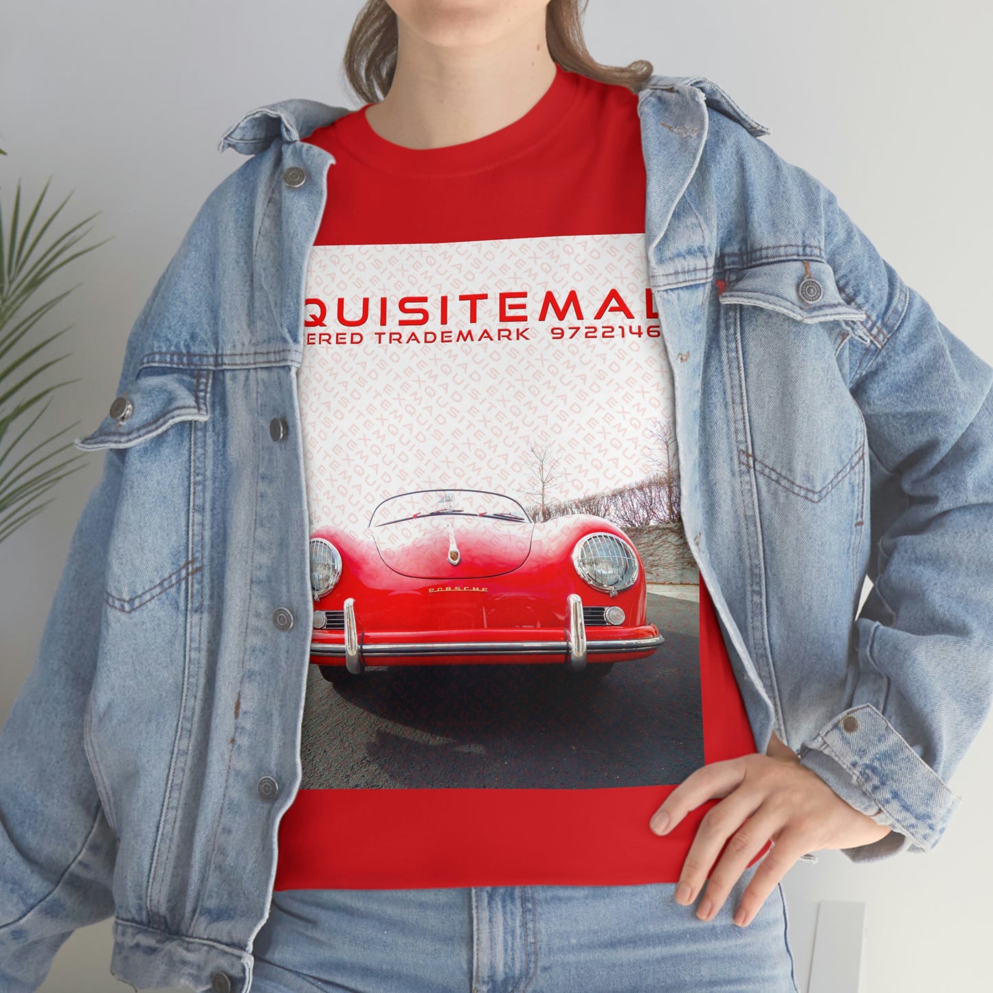 EXQUISITEMAD  Trademark - Classic Porsche Speedster T-Shirt Unisex Heavy Cotton Tee