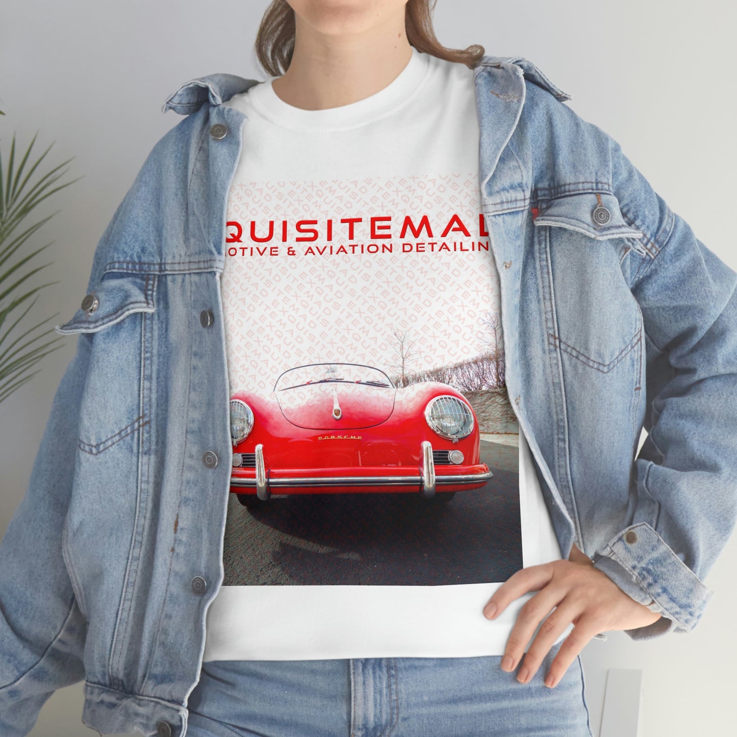 EXQUISITEMAD auto & aviation detailing logo overlay shirt Unisex Heavy Cotton Tee