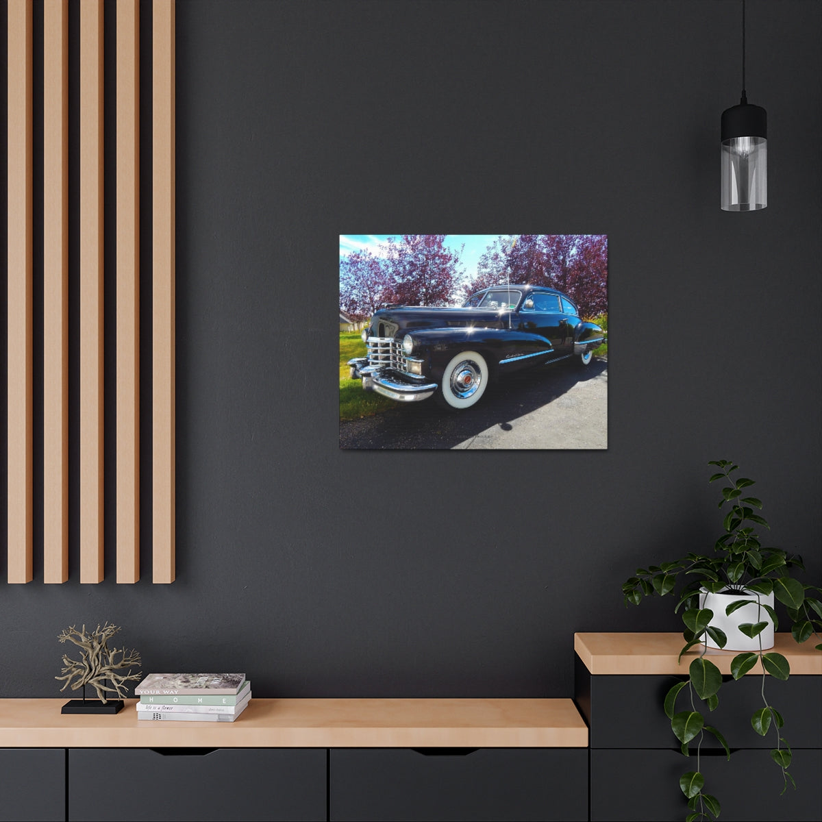 EXQUISITEMAD Classic Antique Cadillac  Satin Canvas, Stretched