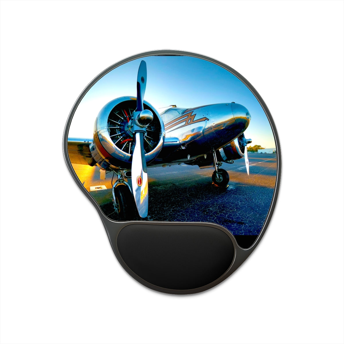 EXQUISITEMAD Airplane Mouse Pad With Wrist Rest