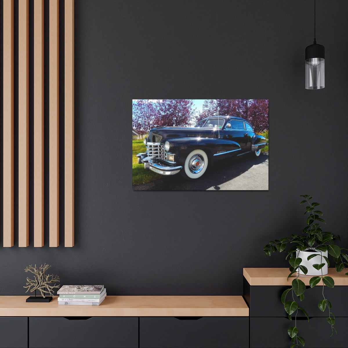 EXQUISITEMAD Classic Antique Cadillac  Satin Canvas, Stretched