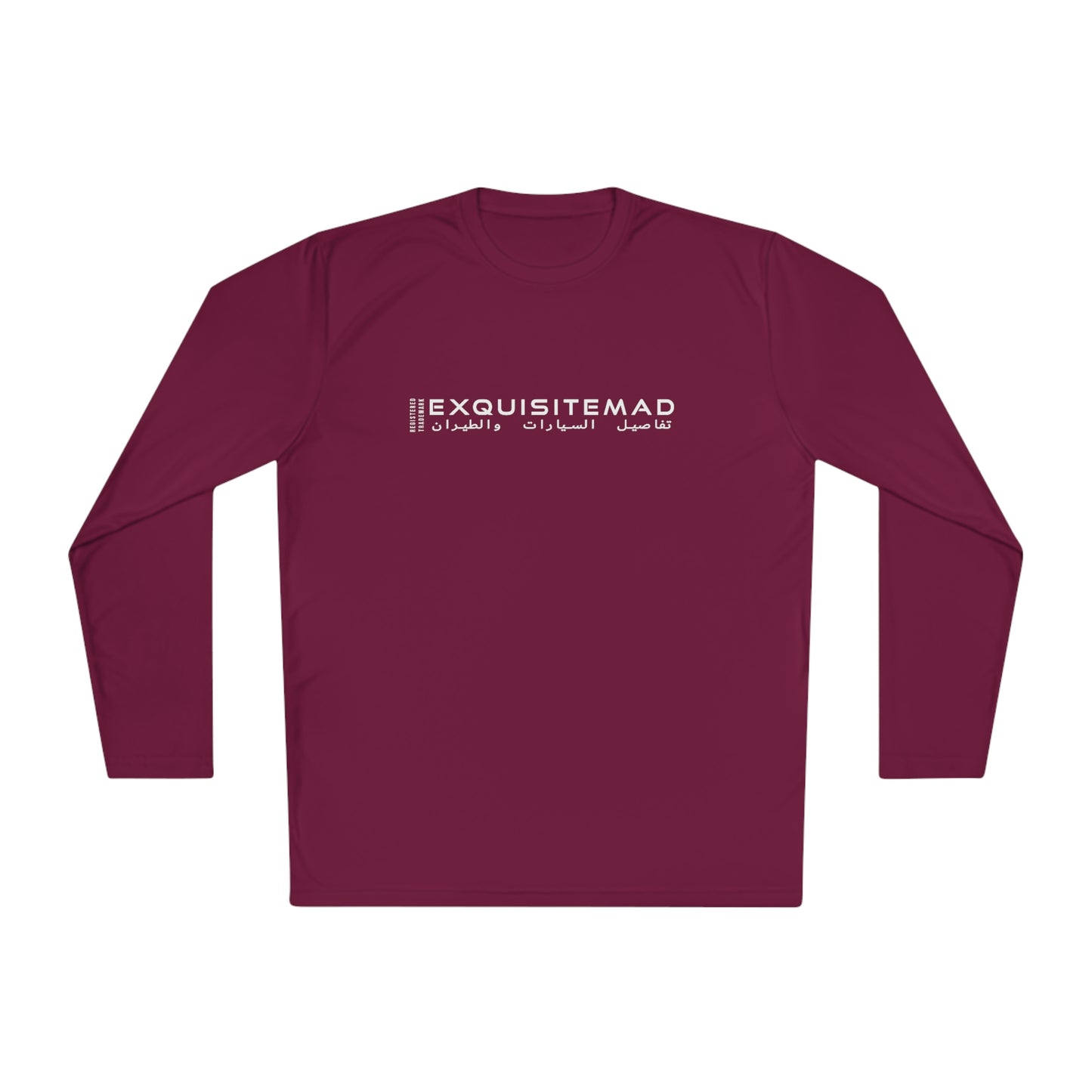 EXQUISITEMAD ARABIC LOGO trademark Unisex Lightweight Long Sleeve Tee