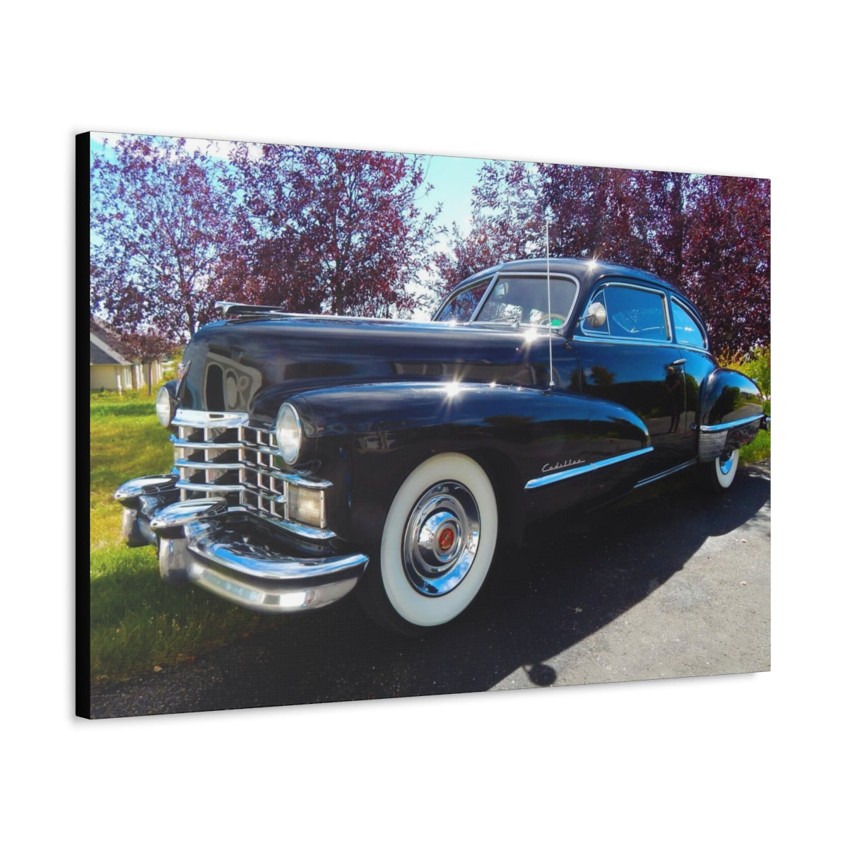 EXQUISITEMAD Classic Antique Cadillac  Satin Canvas, Stretched